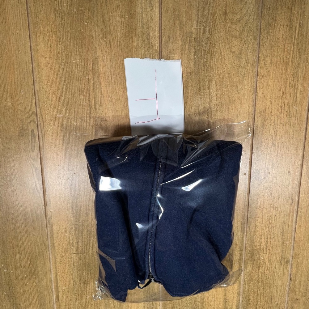 Starter Mens Navy Blue Full Zip Hoodie Fleece Embroidered Logo Sweatshirt M - Picture 13 of 13